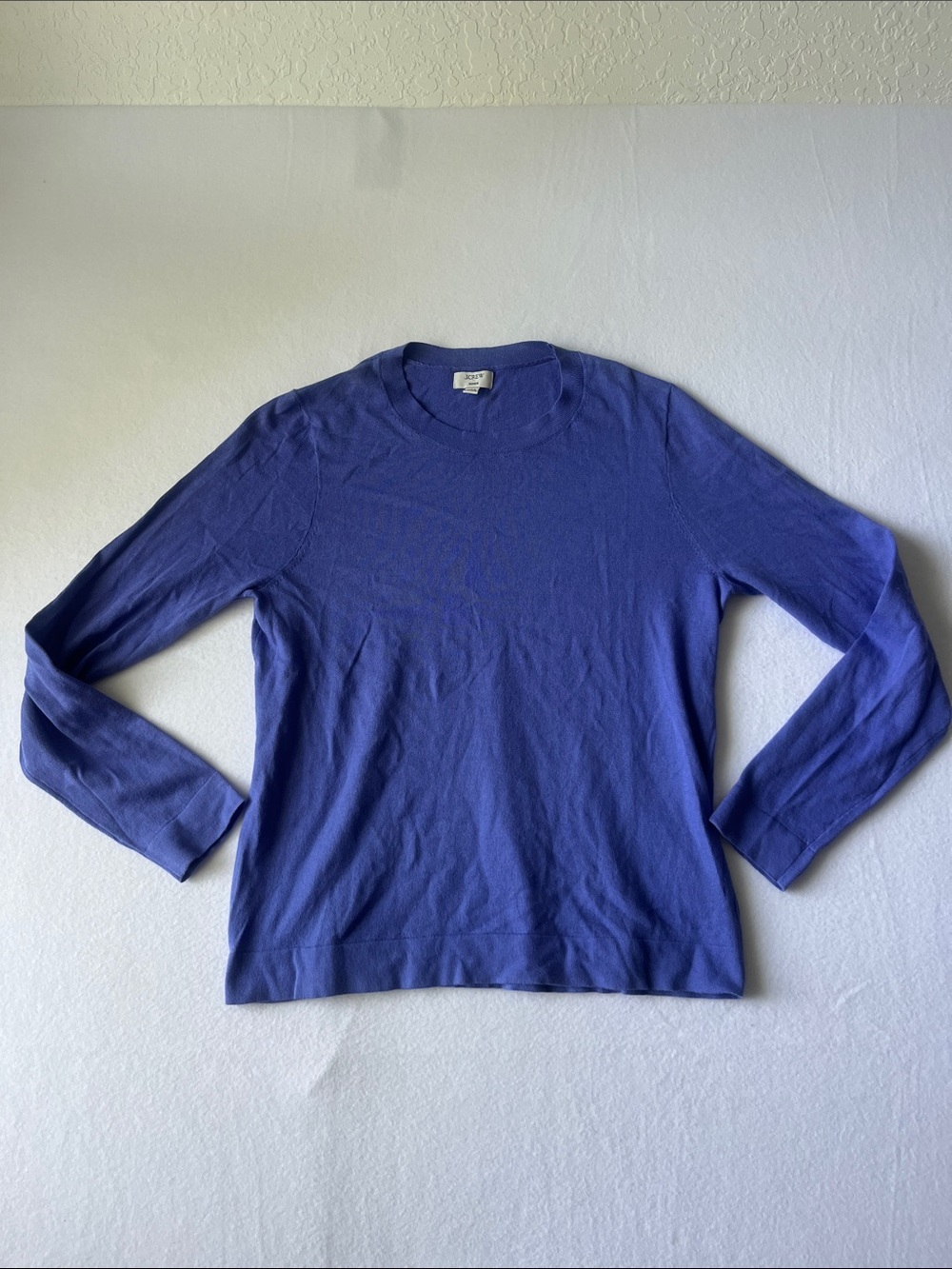 J. Crew Teddie Crewneck Sweater in Vibrant Periwinkle